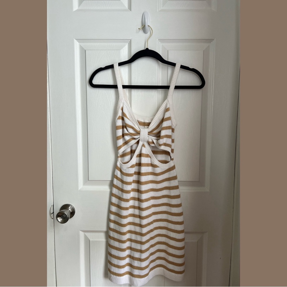 Aerie Striped Knit Mini Sweater Dress